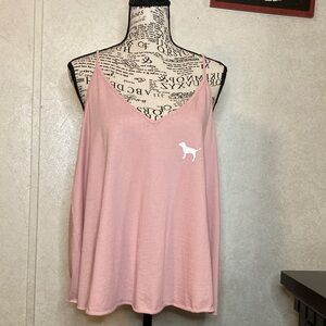 PINK Victoria's Secret Light Pink Camisole Size:L